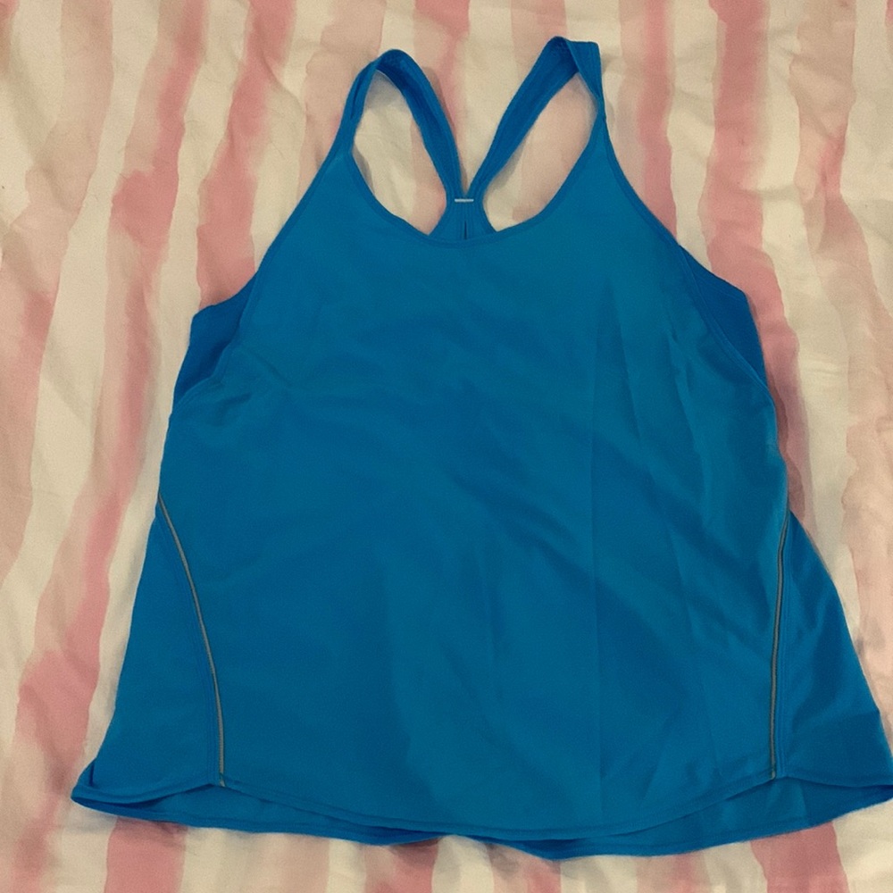 Beautiful ocean blue nylon Lululemon racerback top